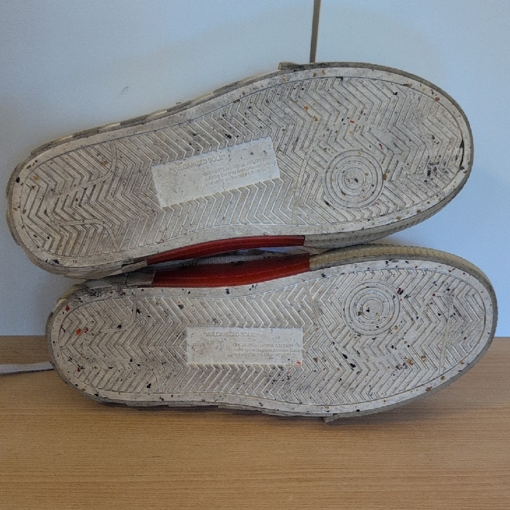 Off-White, Virgil Abloh, Beige Sneakers, Vulcanized Bottom, Size 40 or 8M/9.5W - Picture 9 of 11